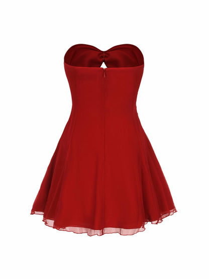 Nana Jacqueline Ilana Dress: Red Mini Dress for Birthday Celebration Red