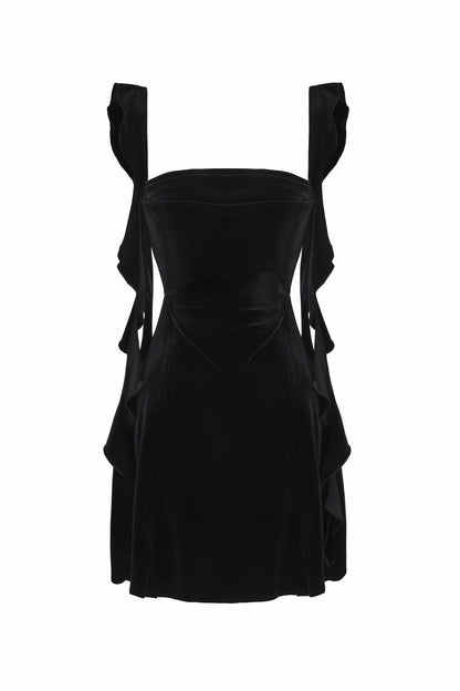 Nana Jacqueline Karina Dress: Black Mini Dress for Cocktail Party Black