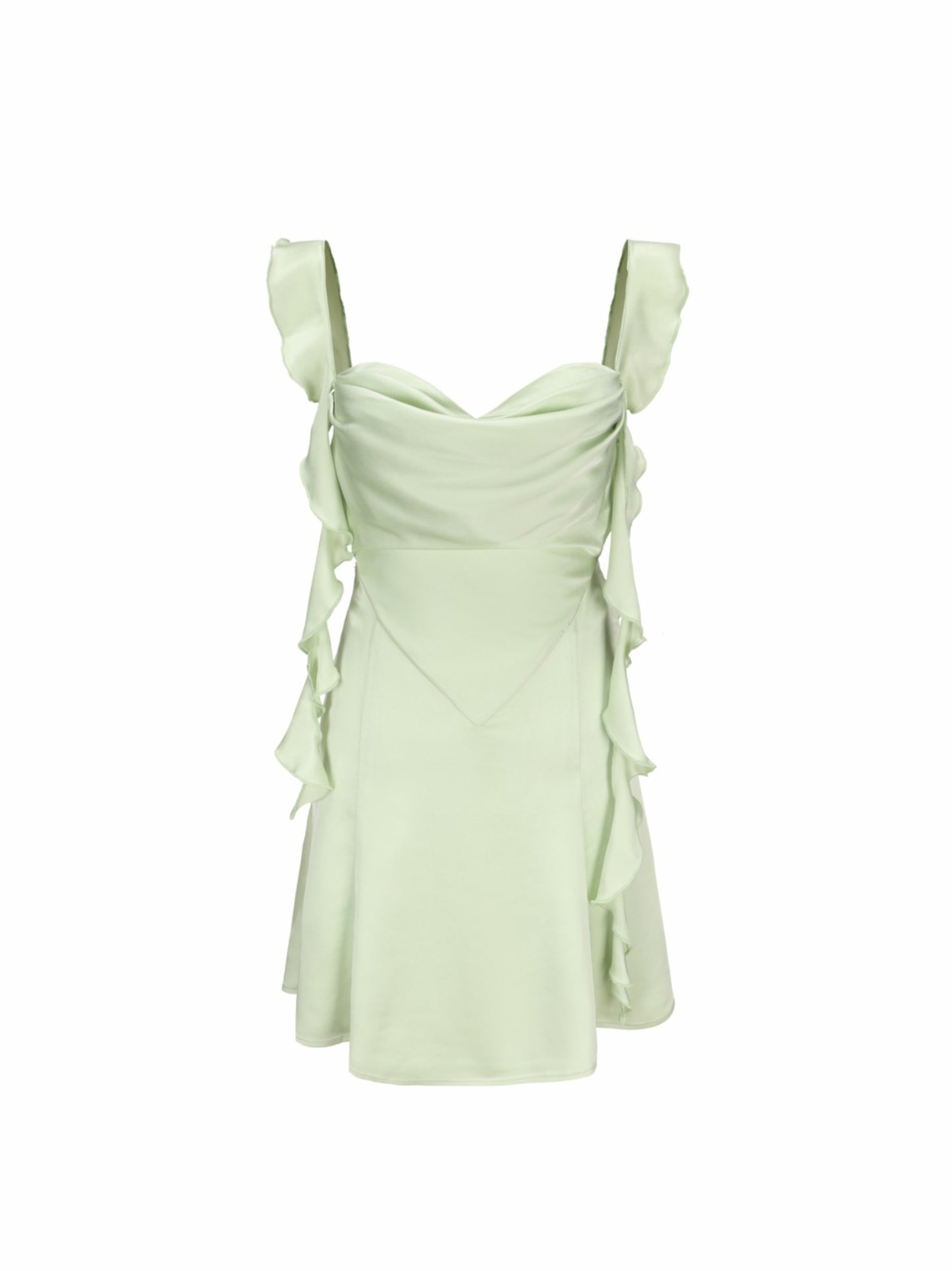 Nana Jacqueline Karina Dress: Green Mini Dress for Garden Party Green