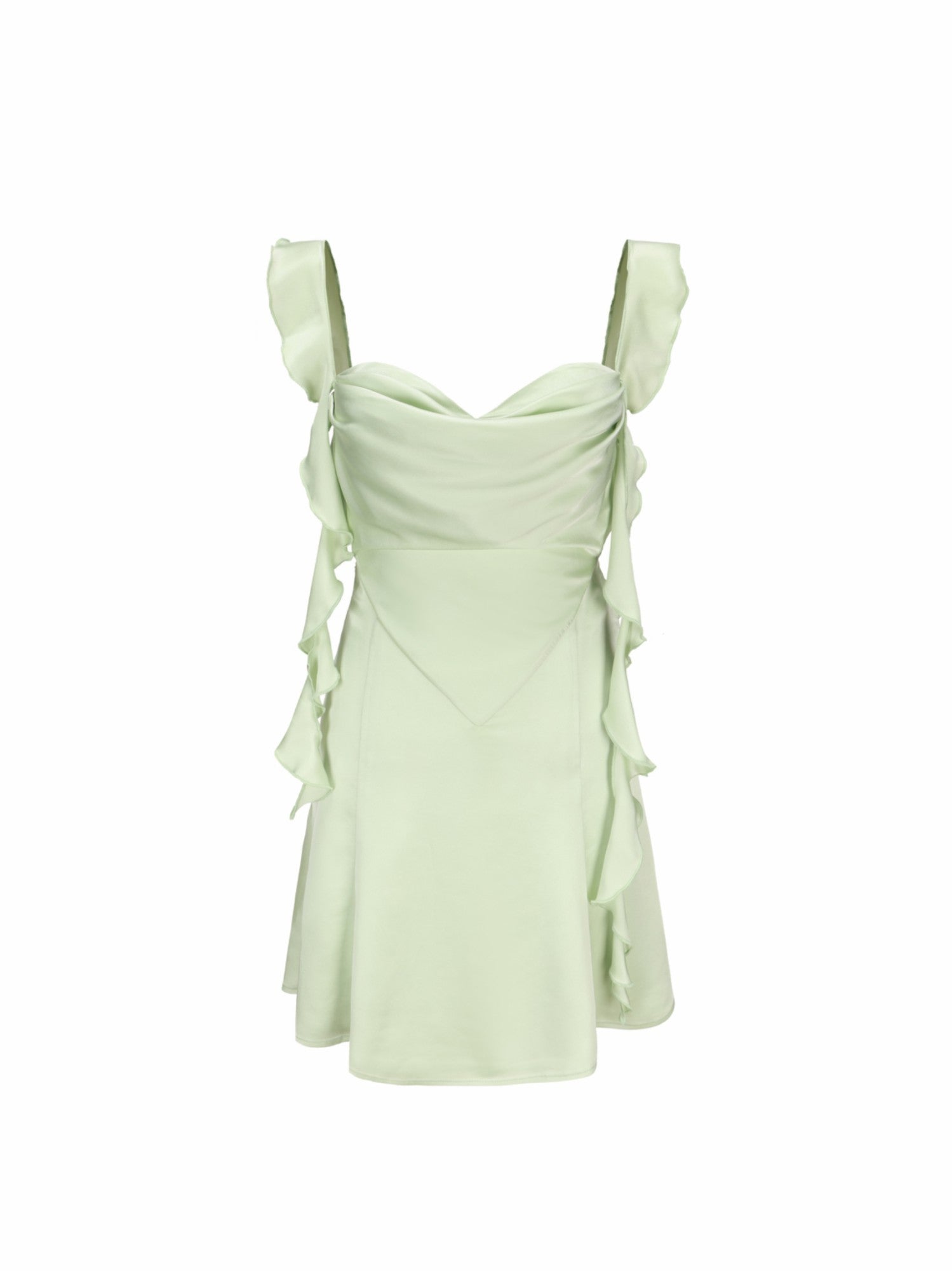 Nana Jacqueline Karina Dress: Green Mini Dress for Garden Party Green