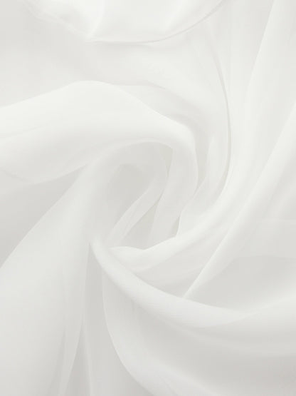 Nana Jacqueline Florence Tiered Chiffon White Dress White