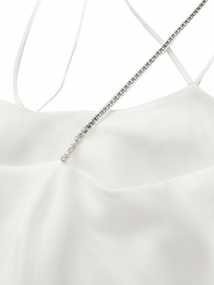 Nana Jacqueline Florence Tiered Chiffon White Dress White