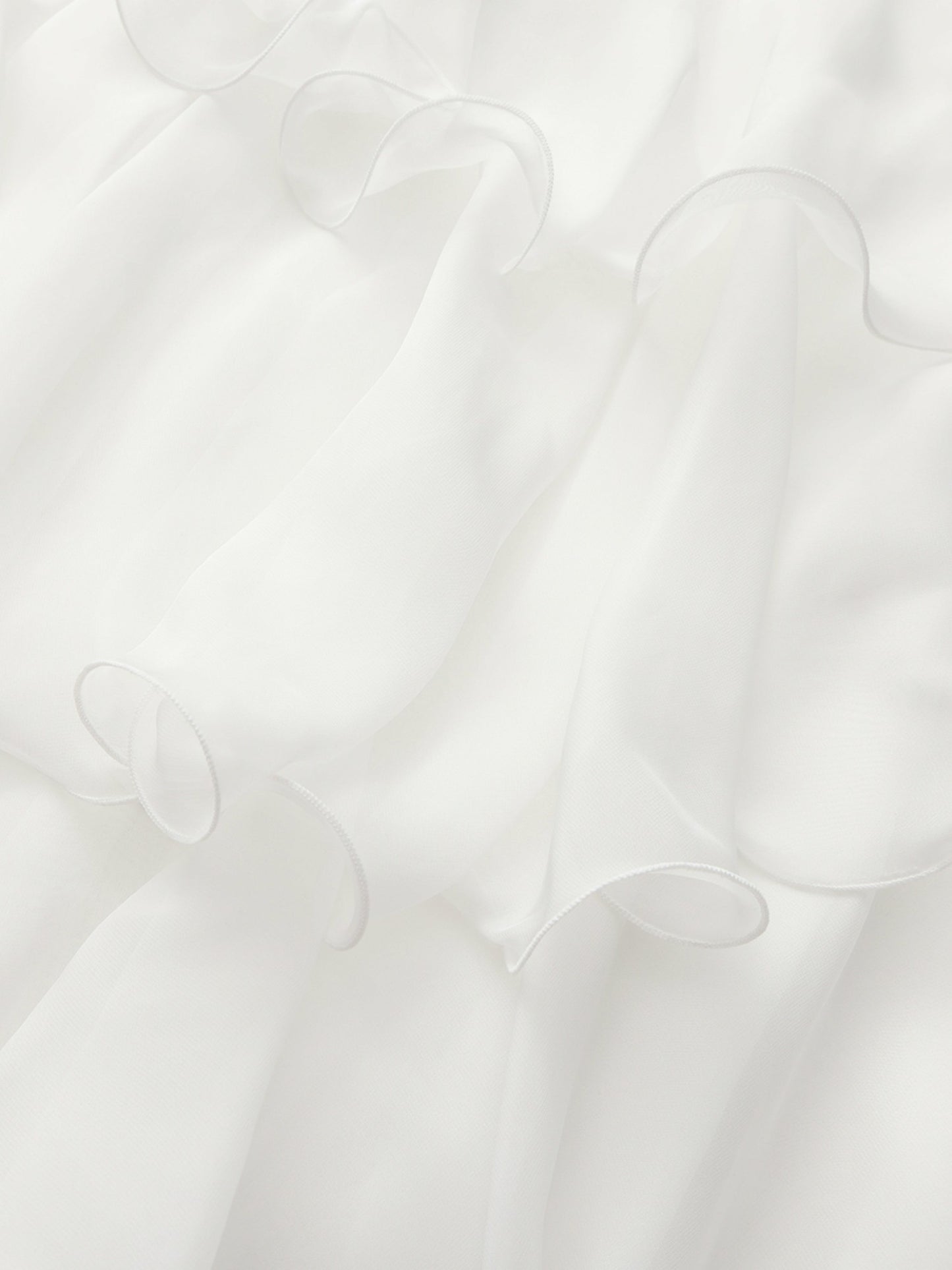 Nana Jacqueline Florence Tiered Chiffon White Dress White