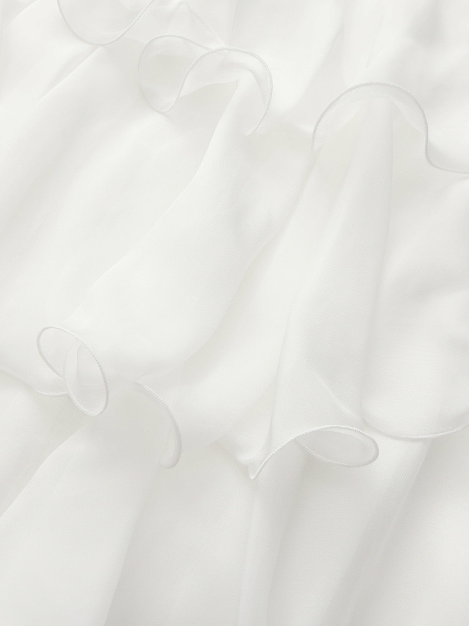 Nana Jacqueline Florence Tiered Chiffon White Dress White