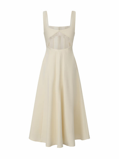 Nana Jacqueline Delilah Cut Out Back Champagne Dress Champagne
