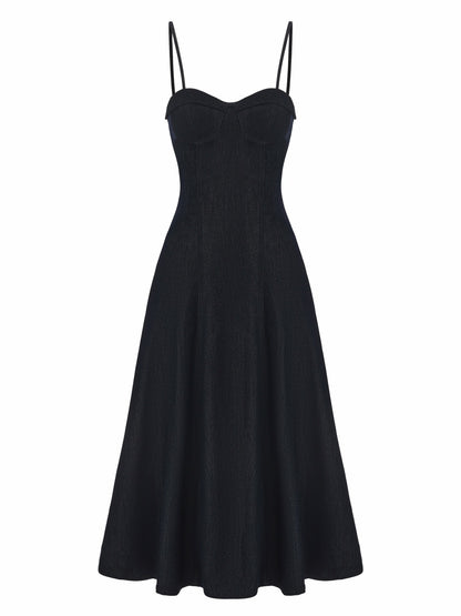 Nana Jacqueline Heidi Corset Blue Denim Dress Blue