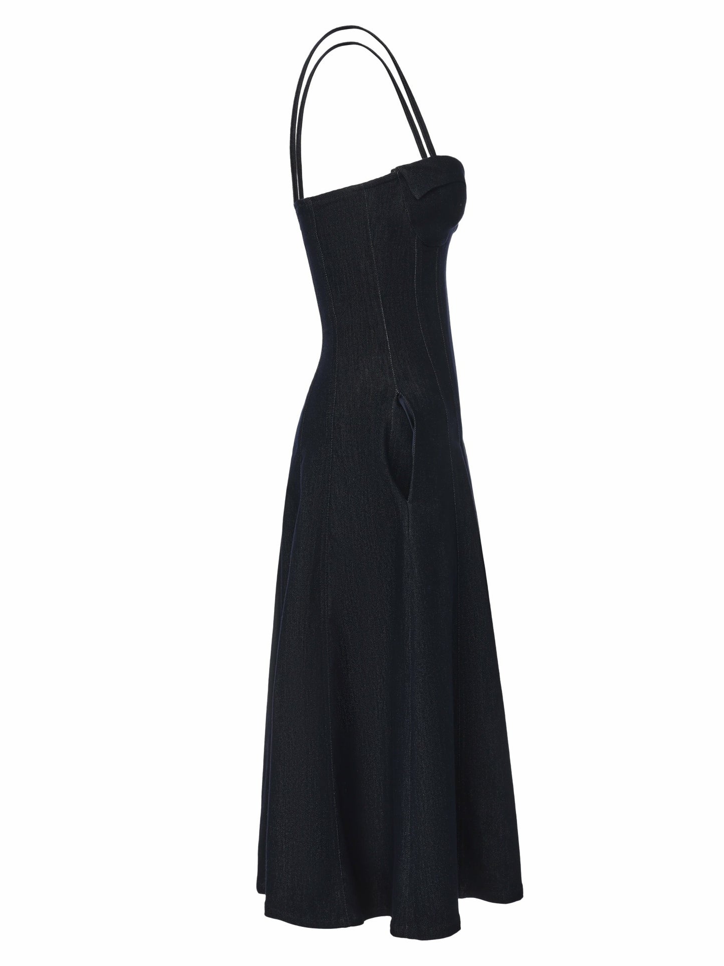 Nana Jacqueline Heidi Corset Blue Denim Dress Blue