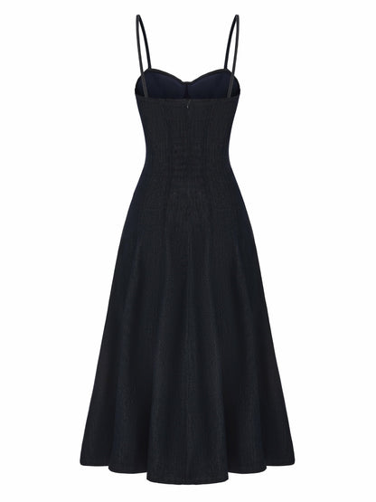 Nana Jacqueline Heidi Corset Blue Denim Dress Blue
