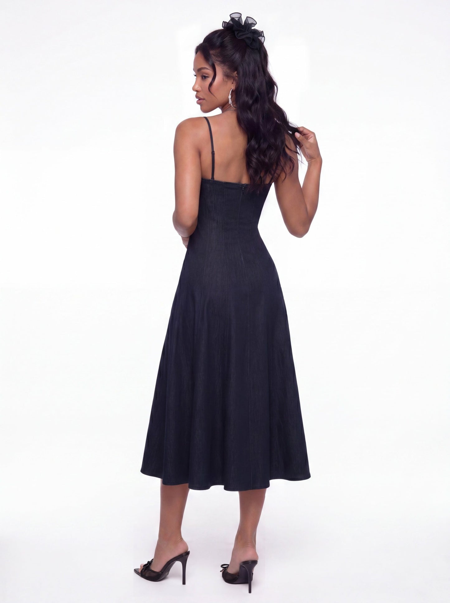 Nana Jacqueline Heidi Corset Blue Denim Dress Blue