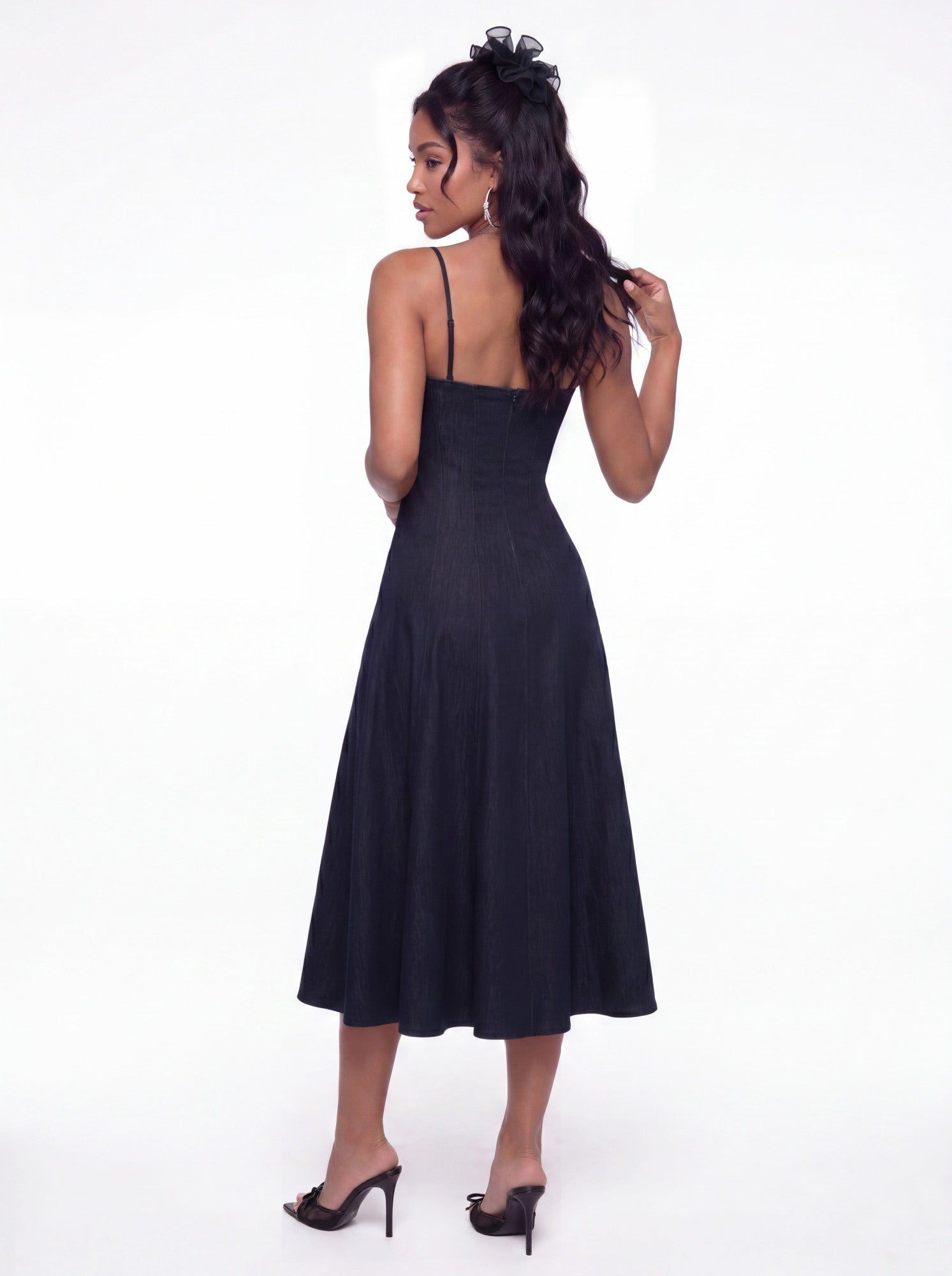 Nana Jacqueline Heidi Corset Blue Denim Dress Blue