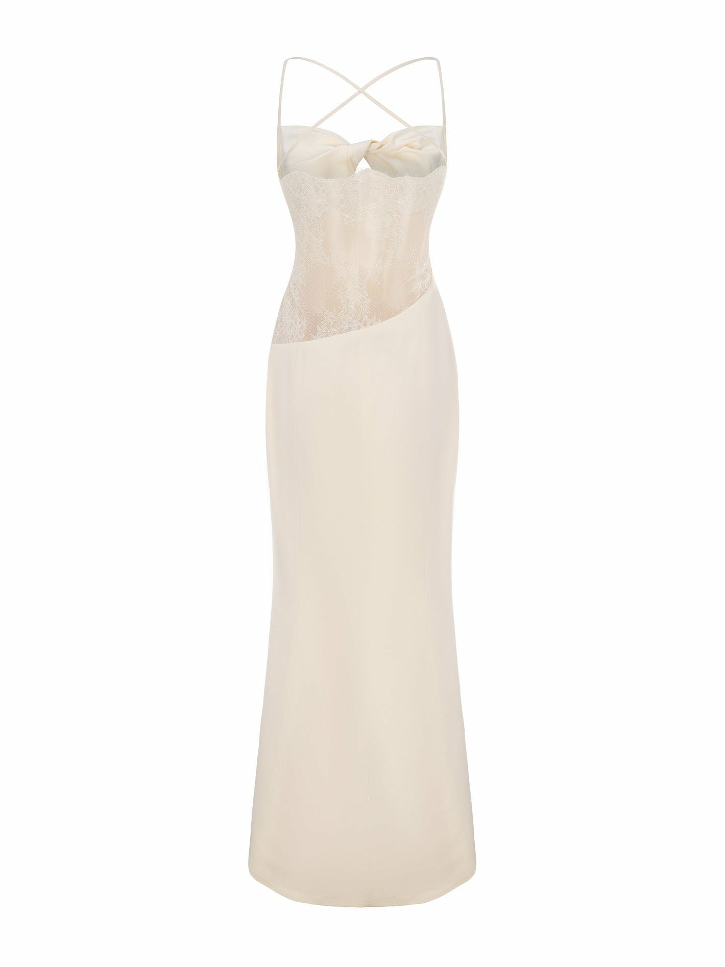 Nana Jacqueline Alaina Dress: Champagne Maxi Dress for Formal Wedding Guest Champagne