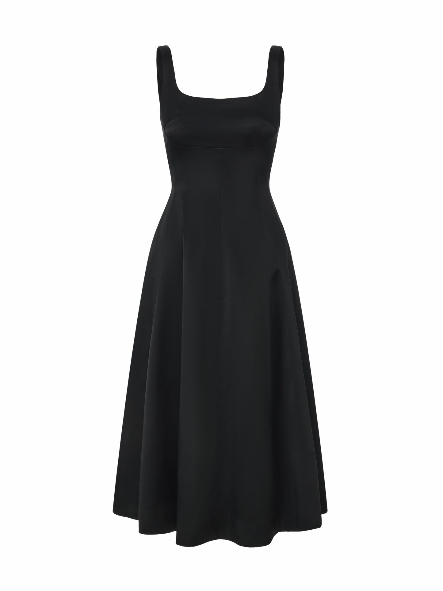 Nana Jacqueline Lauren Square-Neck Black Dress Black