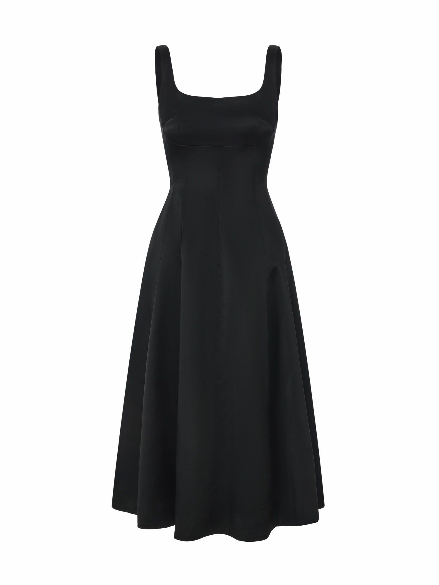 Nana Jacqueline Lauren Square-Neck Black Dress Black