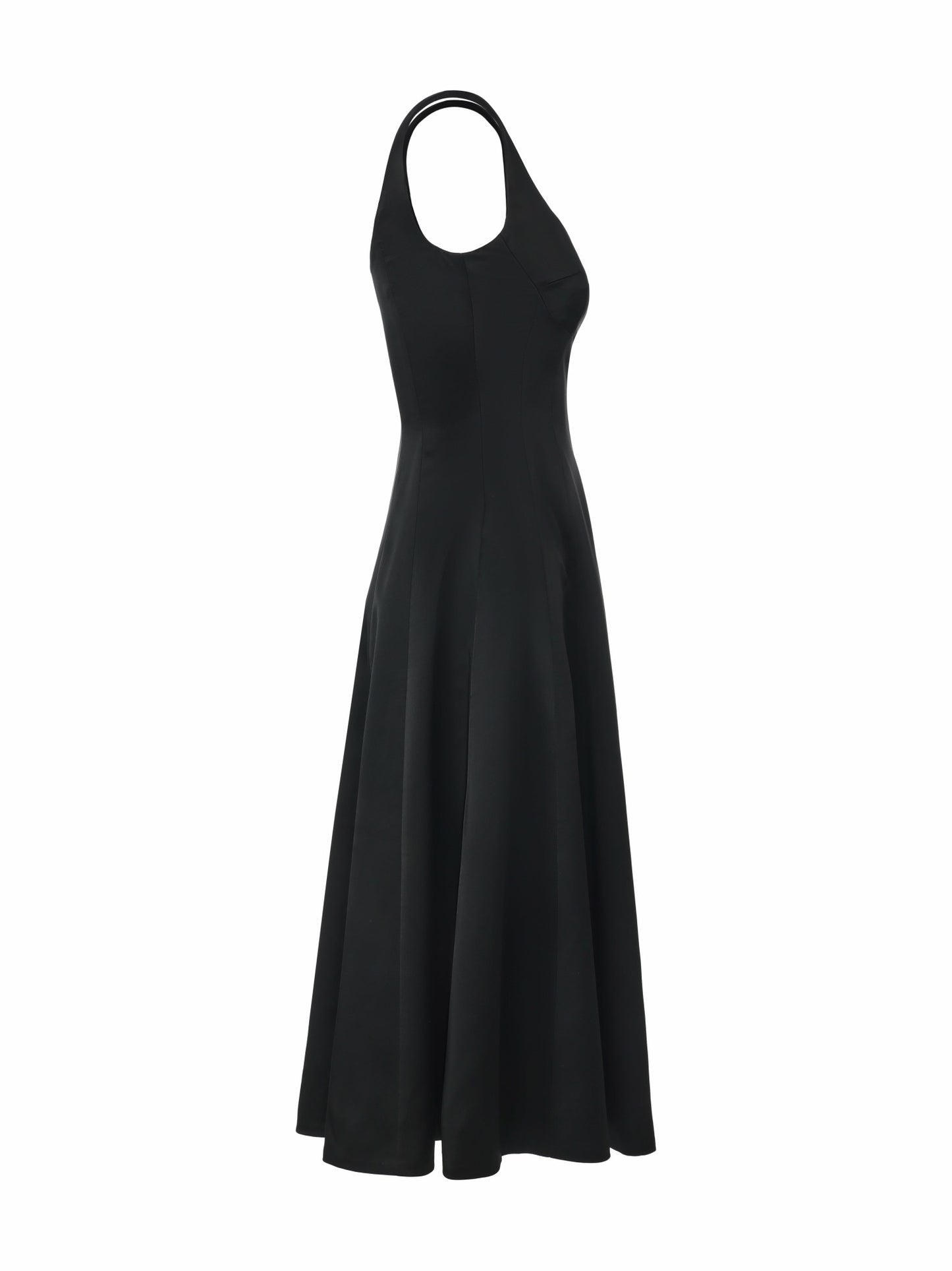 Nana Jacqueline Lauren Square-Neck Black Dress Black