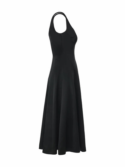 Nana Jacqueline Lauren Square-Neck Black Dress Black