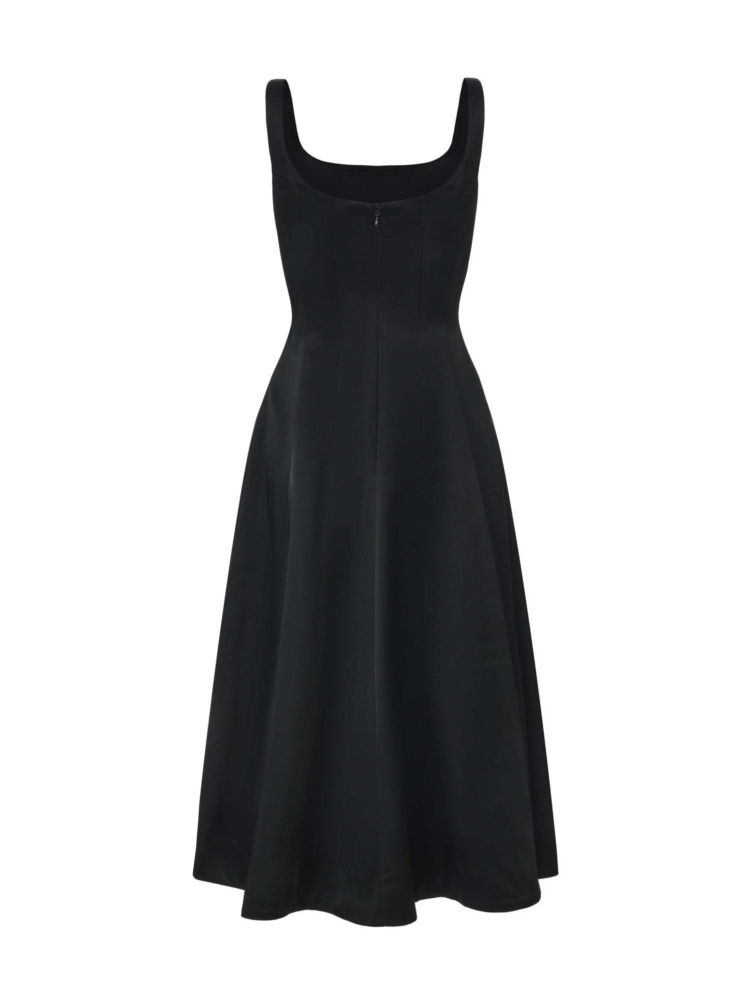 Nana Jacqueline Lauren Square-Neck Black Dress Black
