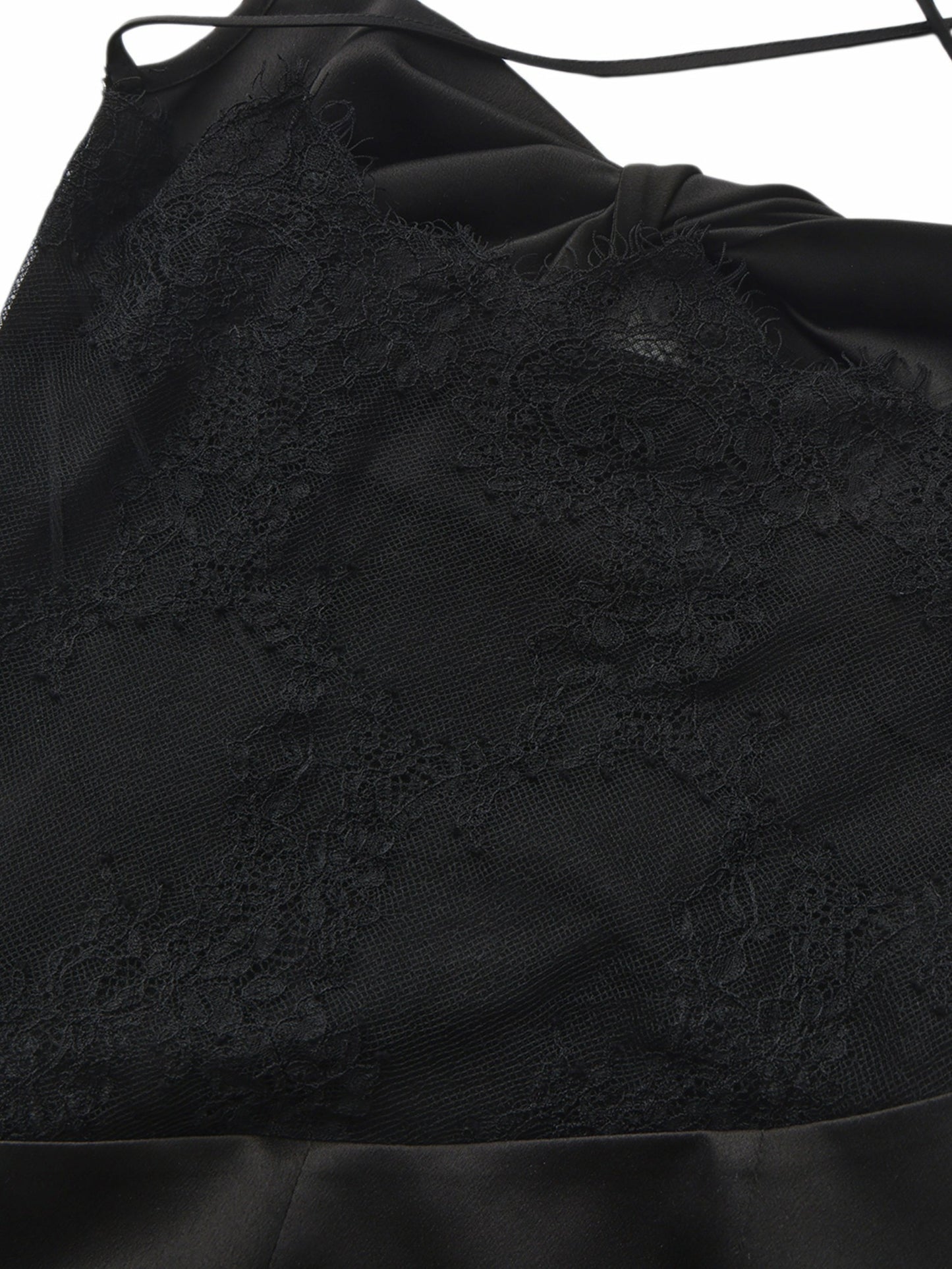 Nana Jacqueline Brielle Twist-Front Lace-Back Black Dress Black