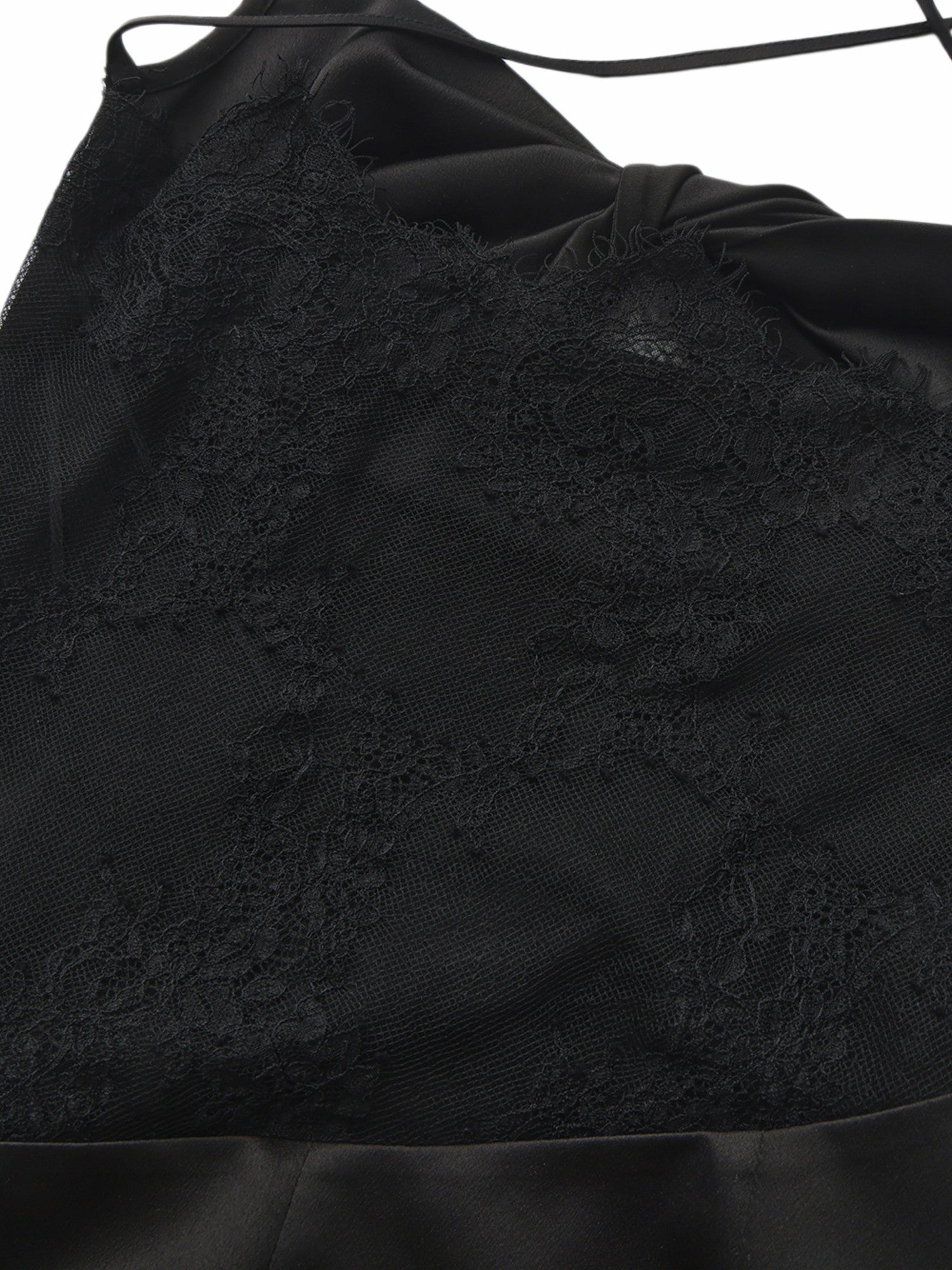 Nana Jacqueline Brielle Twist-Front Lace-Back Black Dress Black