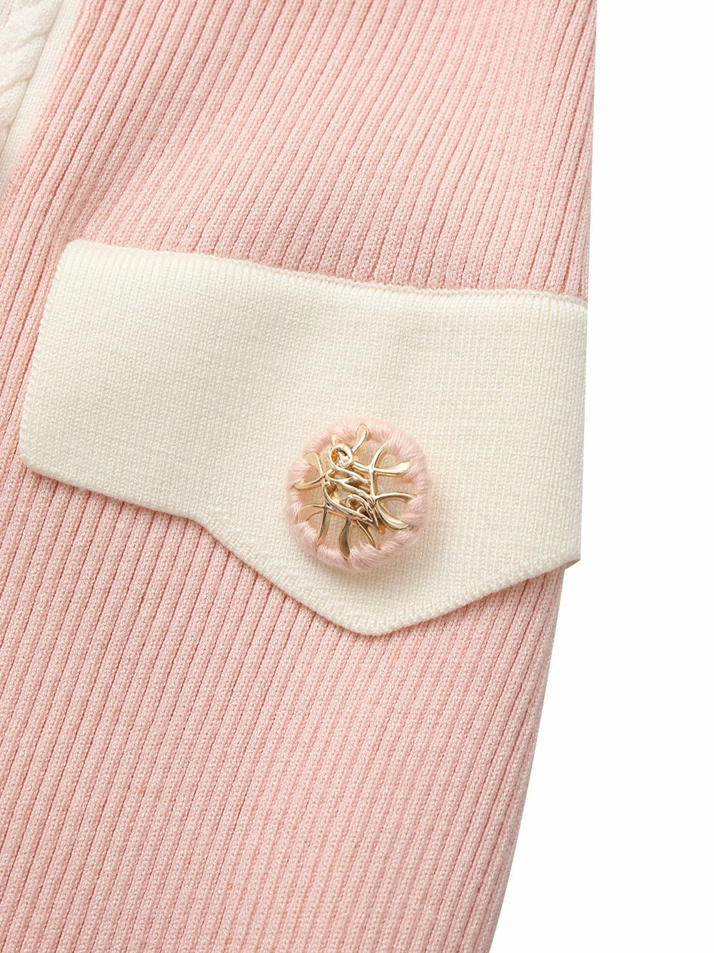 Nana Jacqueline Giana Contrast Halter Knit Blush Pink Maxi Dress Pink