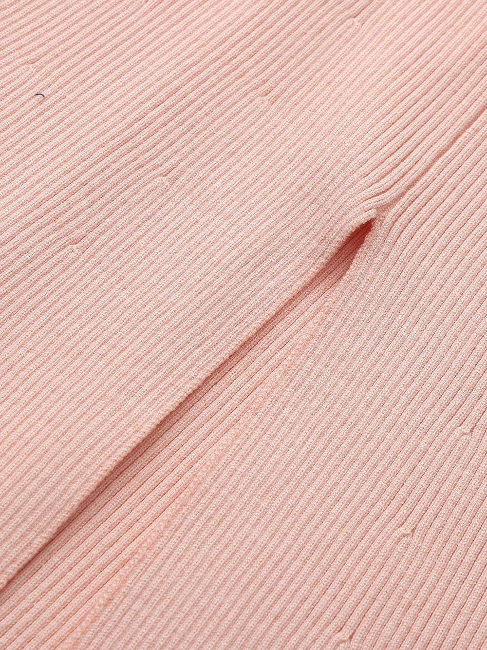 Nana Jacqueline Giana Contrast Halter Knit Blush Pink Maxi Dress Pink
