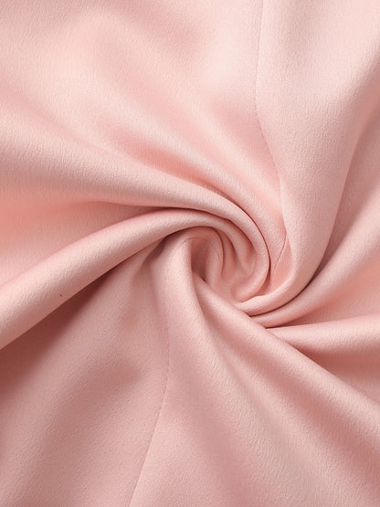 Nana Jacqueline Brielle Twist-Front Lace-Back Pink Dress Peach Pink