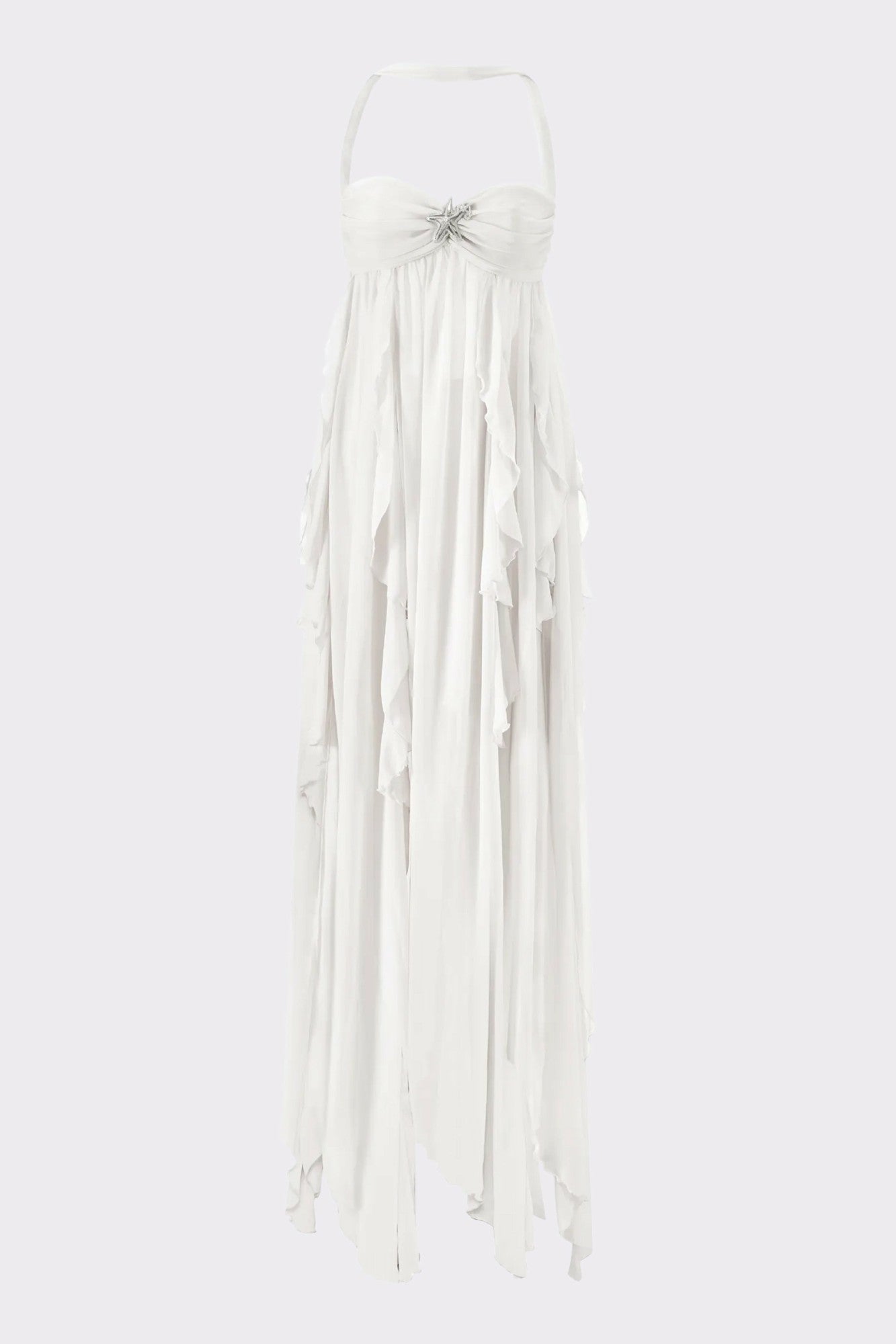 Nana Jacqueline Mariah Dress: White Maxi Dress for Bridal Shower White