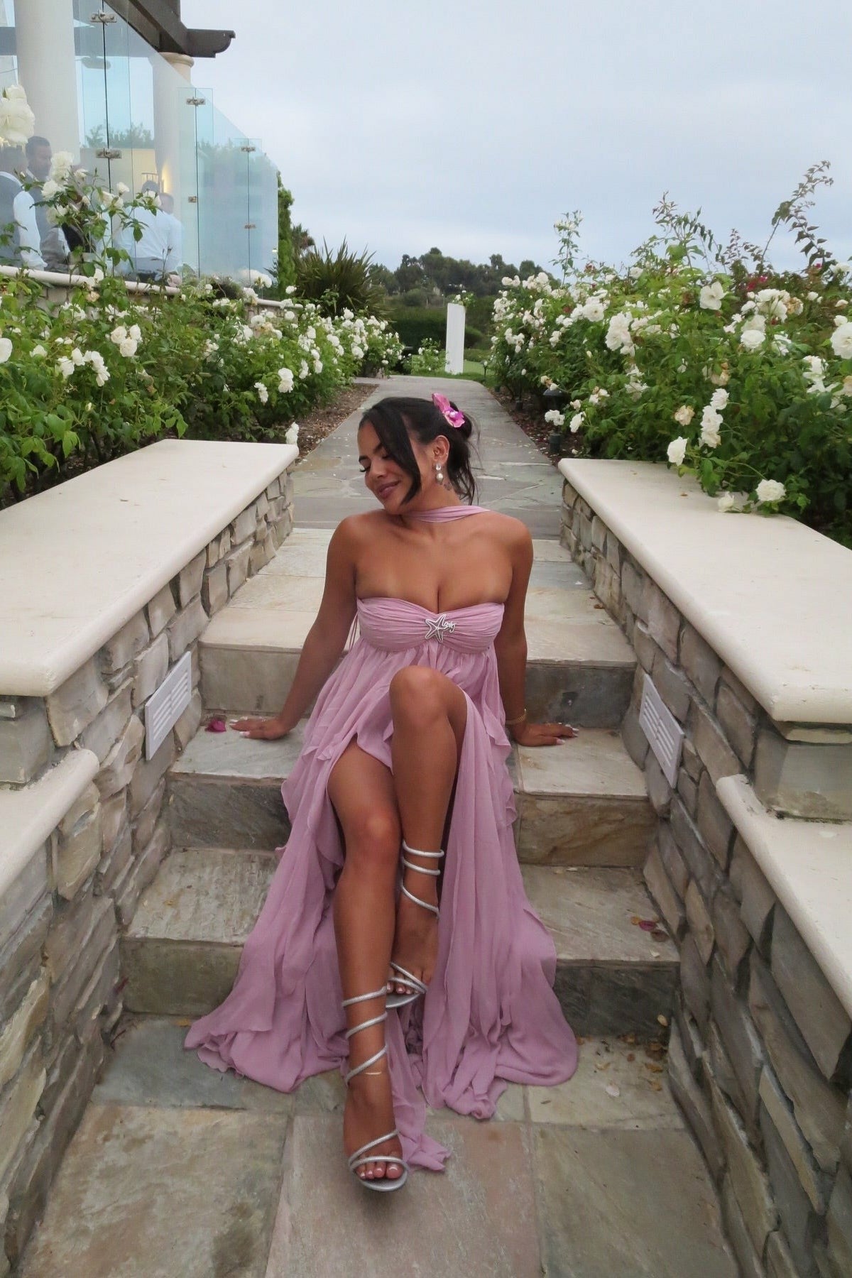 Nana Jacqueline Mariah Dress: Purple Maxi Dress for Garden Wedding Guest Purple