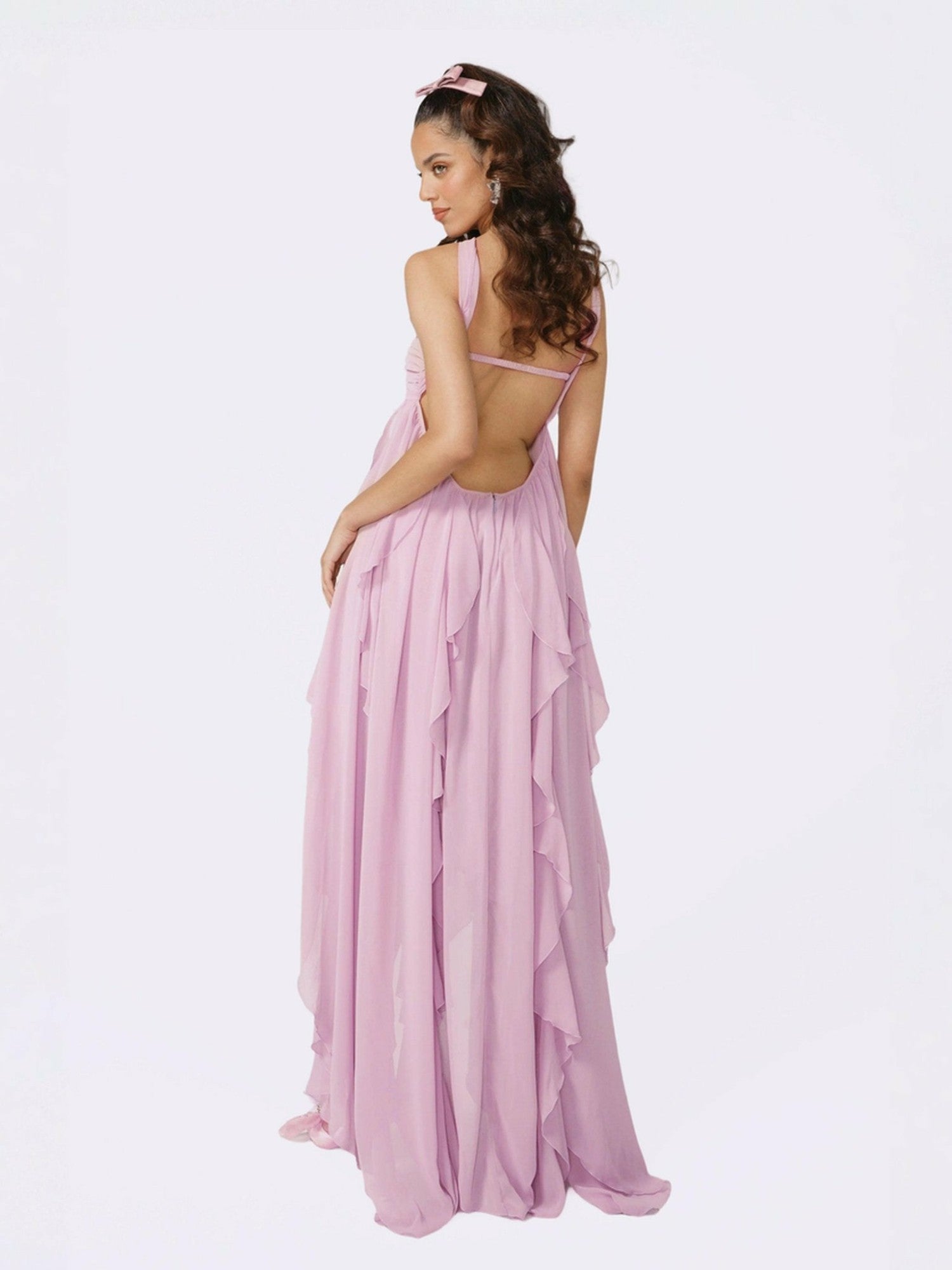 Nana Jacqueline Mariah Dress: Purple Maxi Dress for Garden Wedding Guest Purple