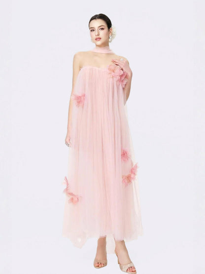Nana Jacqueline Kiera Dress: Pink Maxi Dress for Garden Wedding Guest Pink