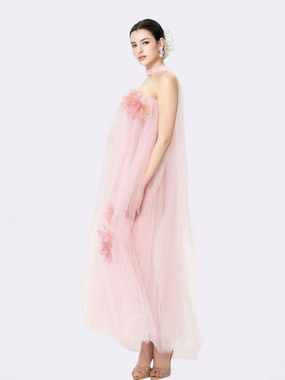Nana Jacqueline Kiera Dress: Pink Maxi Dress for Garden Wedding Guest Pink