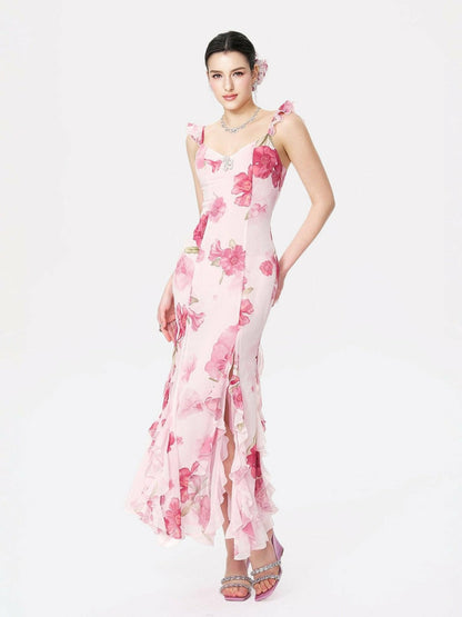 Nana Jacqueline Cera Dress: Pink Maxi Dress for Garden Wedding Guest Pink