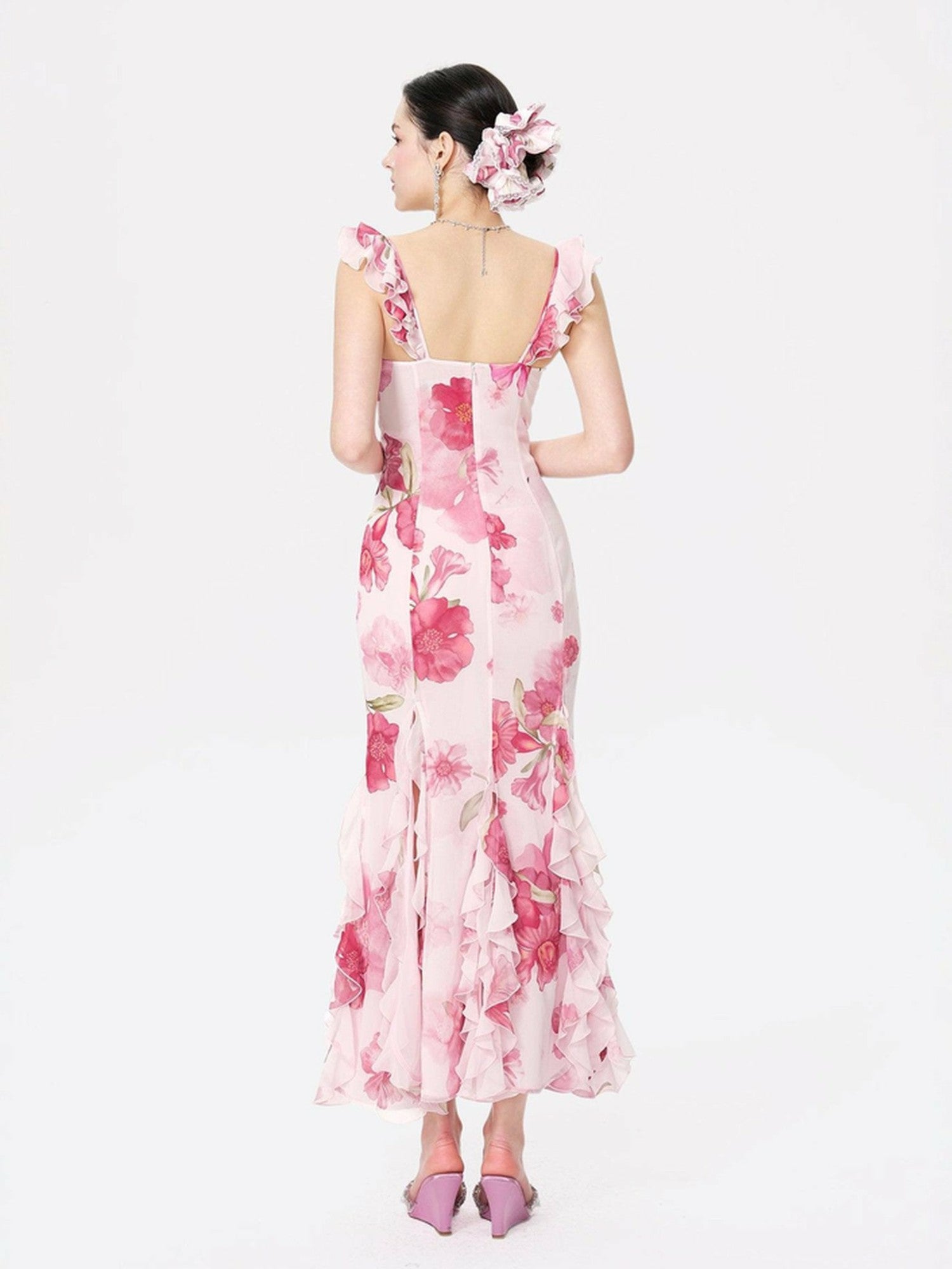 Nana Jacqueline Cera Dress: Pink Maxi Dress for Garden Wedding Guest Pink