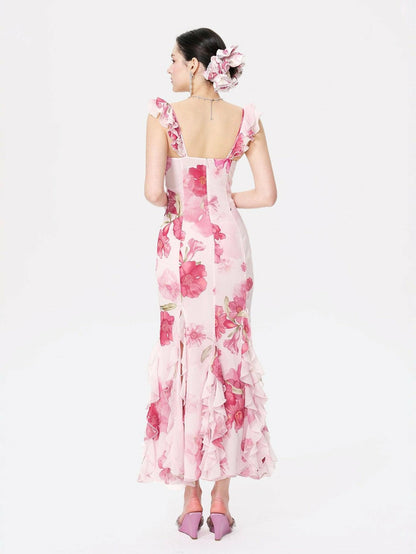 Nana Jacqueline Cera Dress: Pink Maxi Dress for Garden Wedding Guest Pink