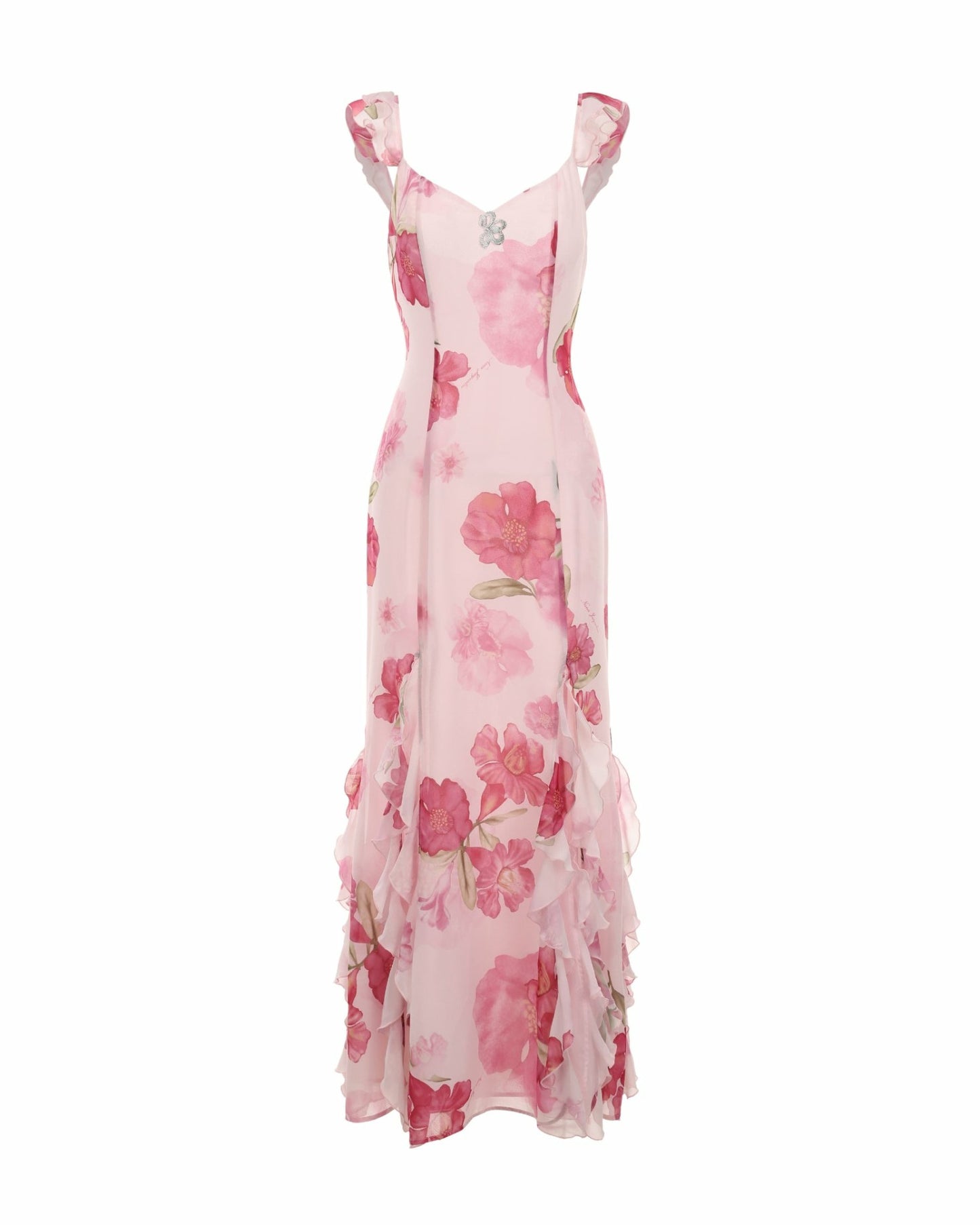 Nana Jacqueline Cera Dress: Pink Maxi Dress for Garden Wedding Guest Pink