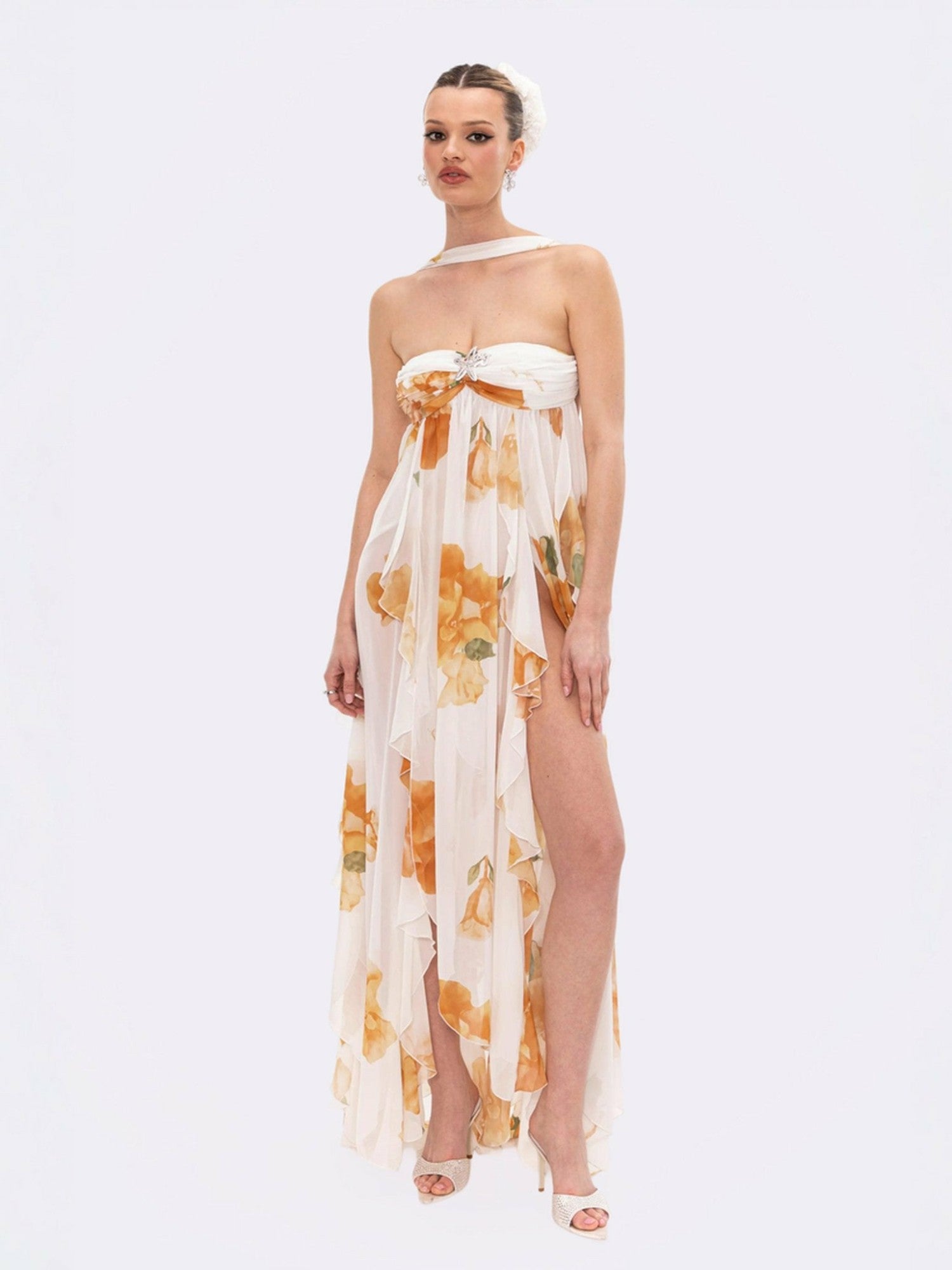 Nana Jacqueline Mariah Dress: Floral Maxi Dress for Destination Wedding Floral