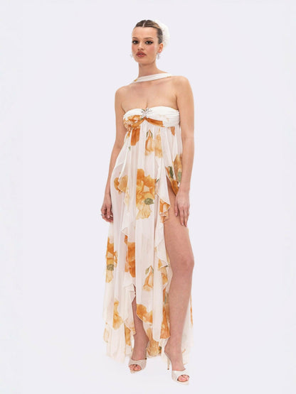Nana Jacqueline Mariah Dress: Floral Maxi Dress for Destination Wedding Floral