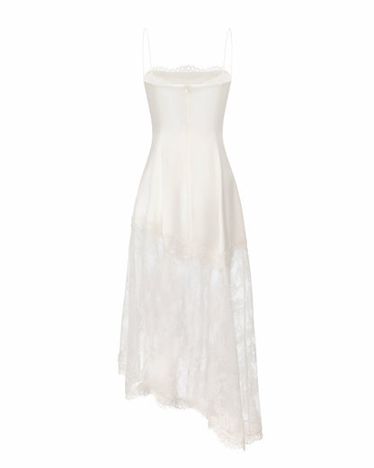 Nana Jacqueline Mirabelle Satin Maxi Dress: White Maxi Dress for Bridal Shower White