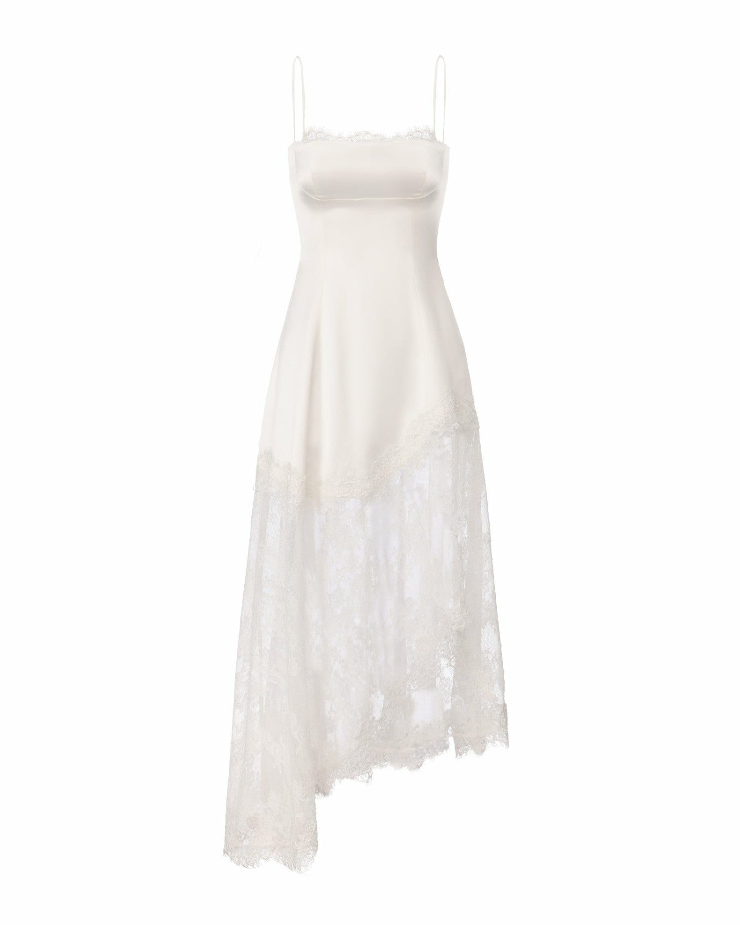 Nana Jacqueline Mirabelle Satin Maxi Dress: White Maxi Dress for Bridal Shower White