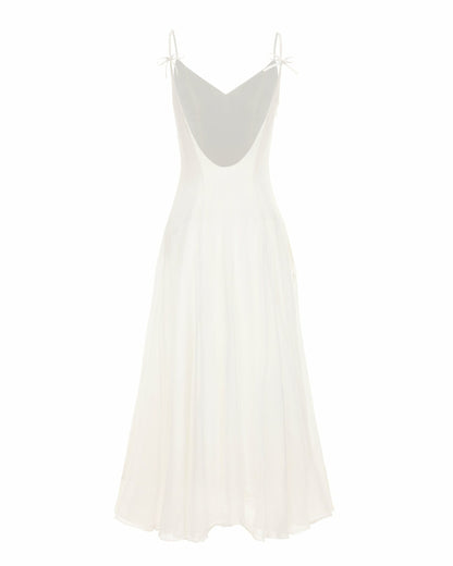 Nana Jacqueline Irena Dress: White Maxi Dress for Bridal Shower White