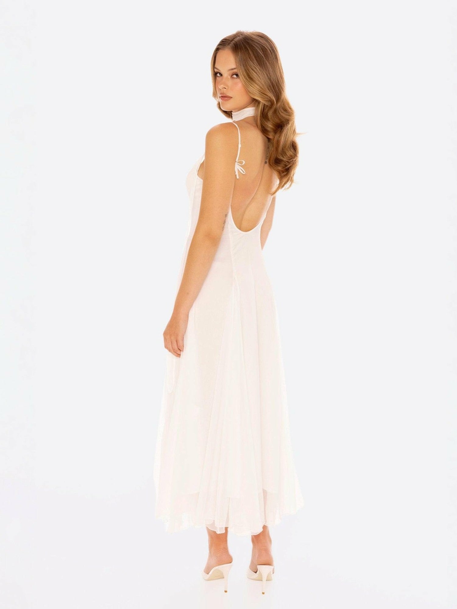 Nana Jacqueline Irena Dress: White Maxi Dress for Bridal Shower White