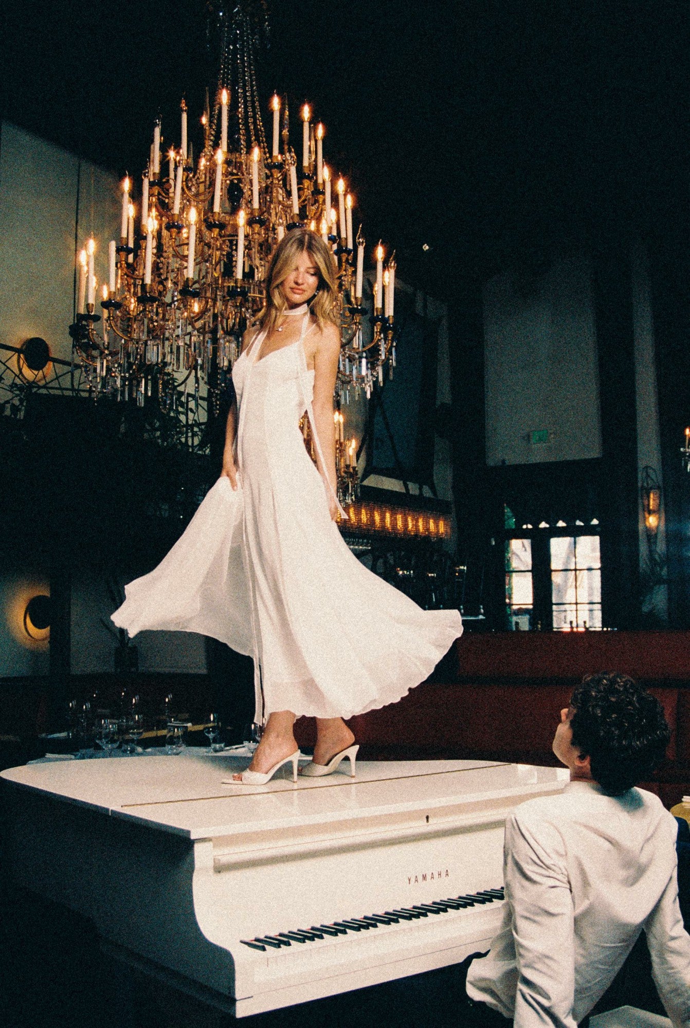 Nana Jacqueline Irena Dress: White Maxi Dress for Bridal Shower White