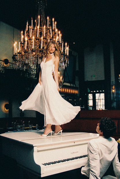 Nana Jacqueline Irena Dress: White Maxi Dress for Bridal Shower White