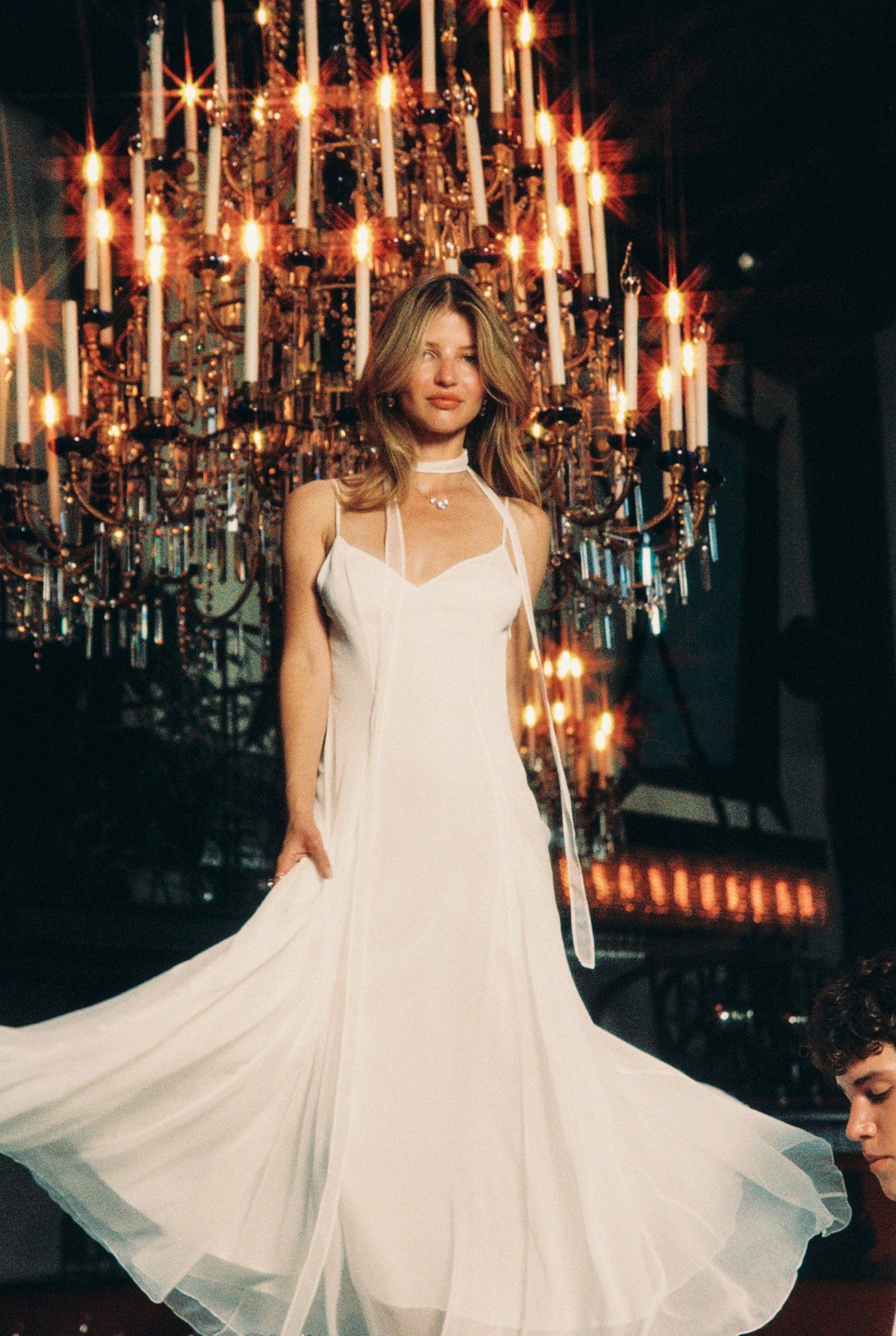 Nana Jacqueline Irena Dress: White Maxi Dress for Bridal Shower White