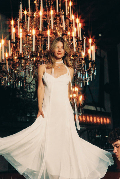 Nana Jacqueline Irena Dress: White Maxi Dress for Bridal Shower White