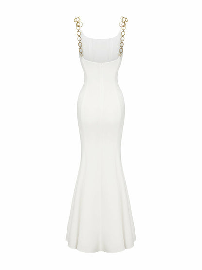 Nana Jacqueline Jasmine Dress: White Maxi Dress for Bridal Shower White