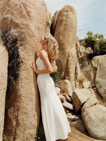 Nana Jacqueline Jasmine Dress: White Maxi Dress for Bridal Shower White