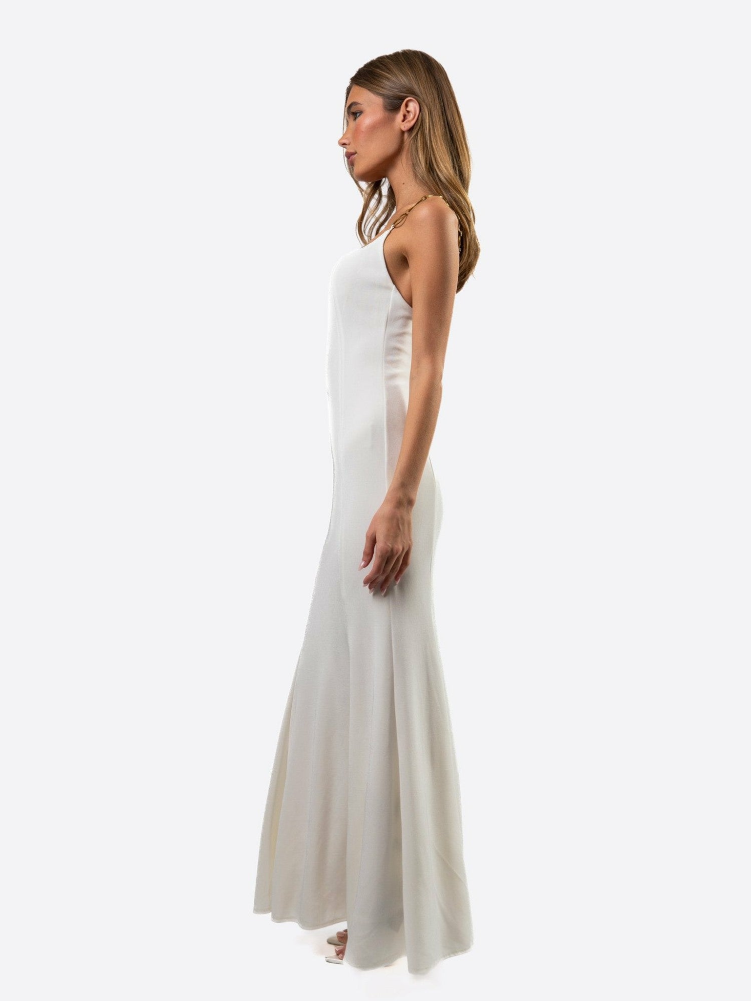 Nana Jacqueline Jasmine Dress: White Maxi Dress for Bridal Shower White