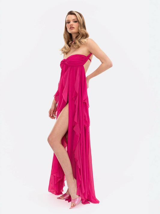 Nana Jacqueline Mariah Dress: Pink Maxi Dress for Destination Wedding Pink