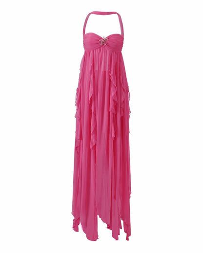 Nana Jacqueline Mariah Dress: Pink Maxi Dress for Destination Wedding Pink