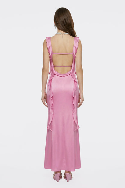 Nana Jacqueline Caroline Dress: Magenta Maxi Dress for Formal Wedding Guest Magenta